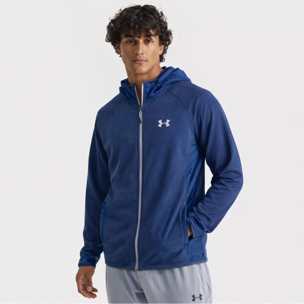 Under Armour Blue Swacket Fleece Jacket Sweatshirt Hoodie Coat S